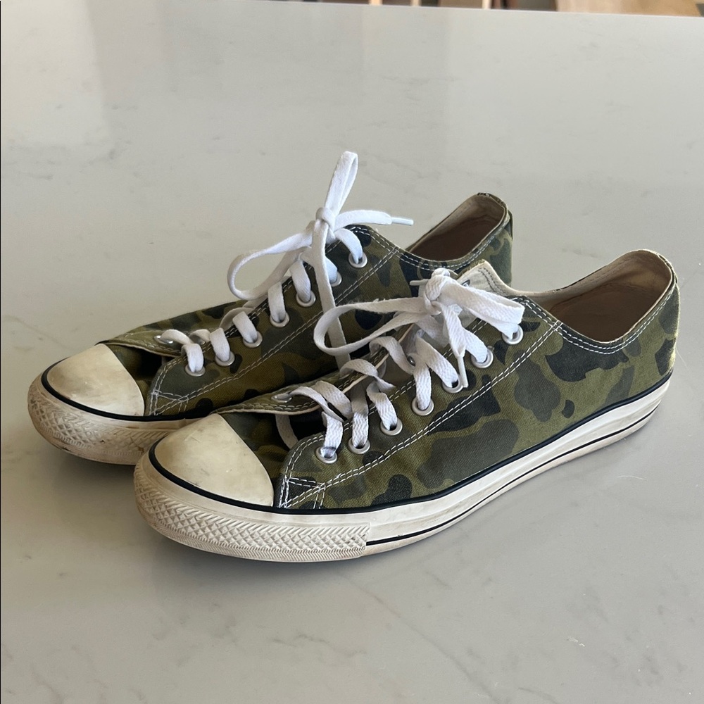 low top camo Converse sneakers